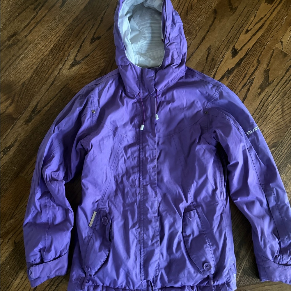 Billabong Lavender Hooded Ski Jacket. Size XS